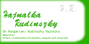 hajnalka rudinszky business card